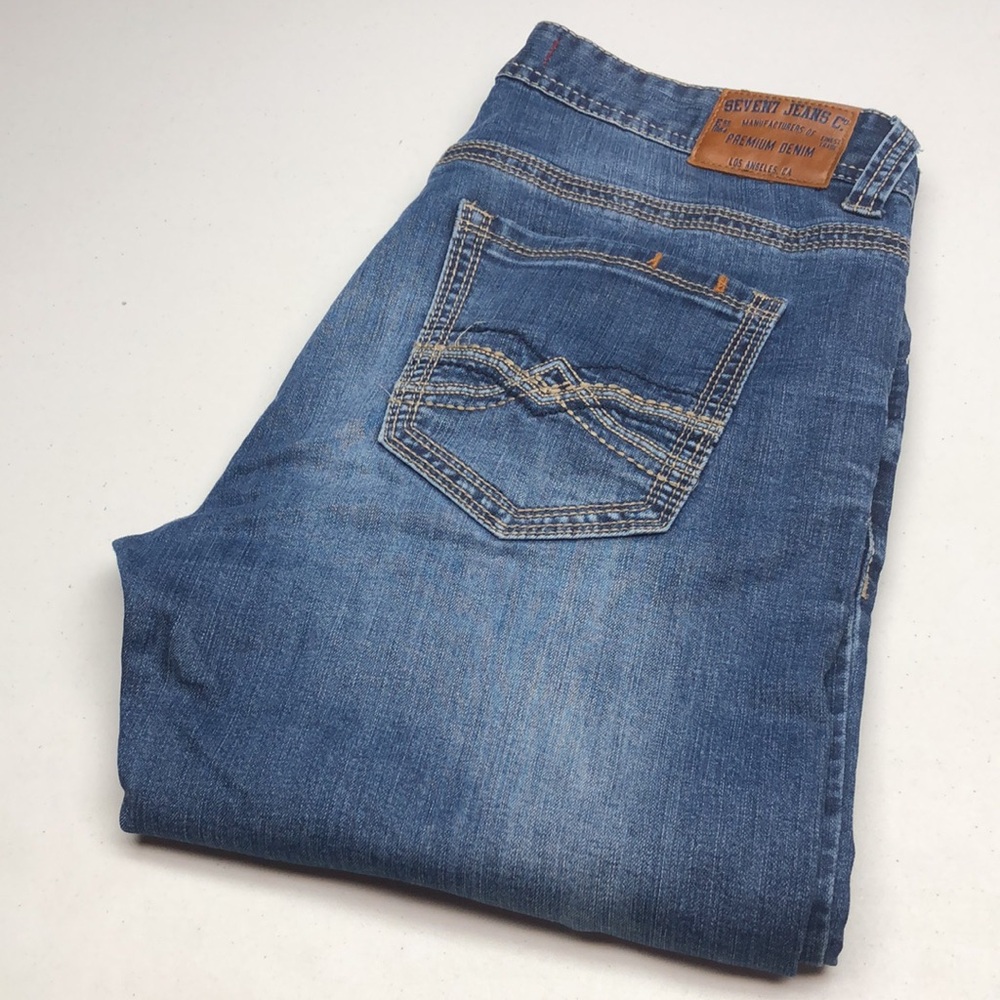 VINTAGE MENS SEVEN7 STRAIGHT FIT JEANS 34x30 ⭐